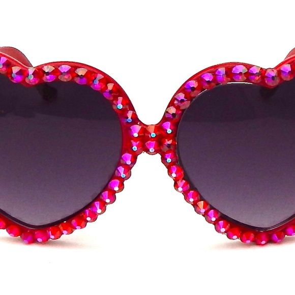 BABYS ON FIRE RHINESTONE HEART LOLITA GLASSES NEW - Picture 2 of 4